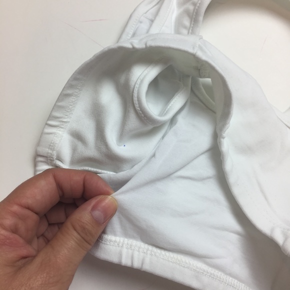 Compression Sports Bra Women Open Back White XS-S - Picture 4 of 6